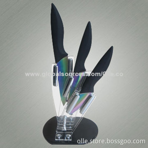 Rainbow Coated Ceramic Blade Knife Set